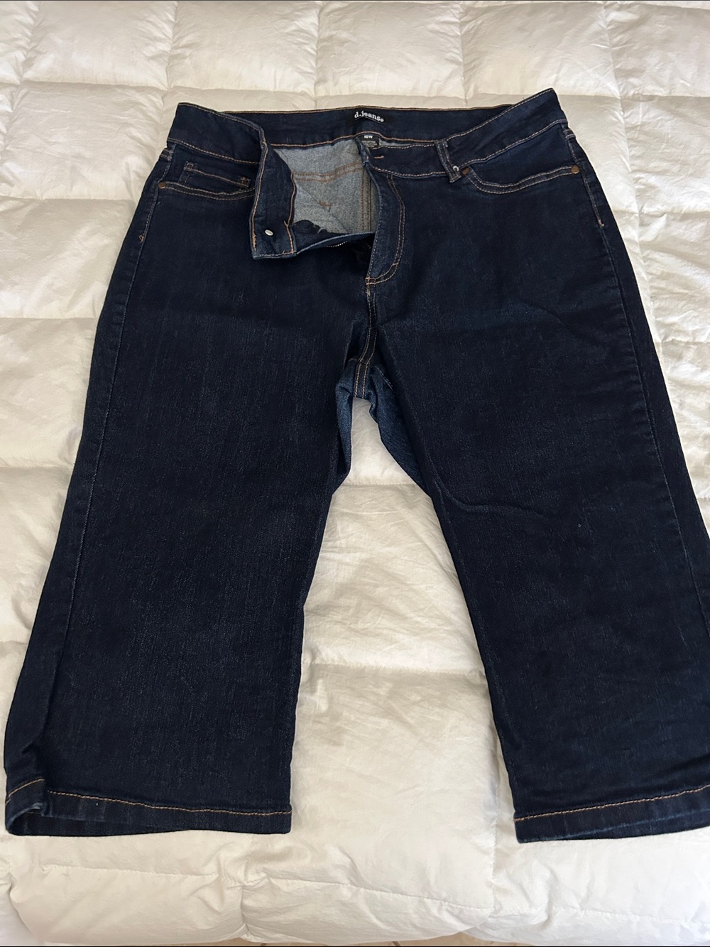 d Jeans Dark Blue Denim Capri